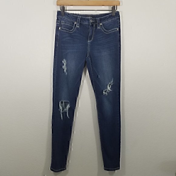 bebe Denim - Bebe Distressed Stretch Skinny Jeans Size 28